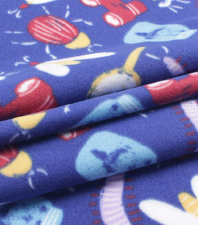 Multi Insect Toss Blizzard Fleece Fabric