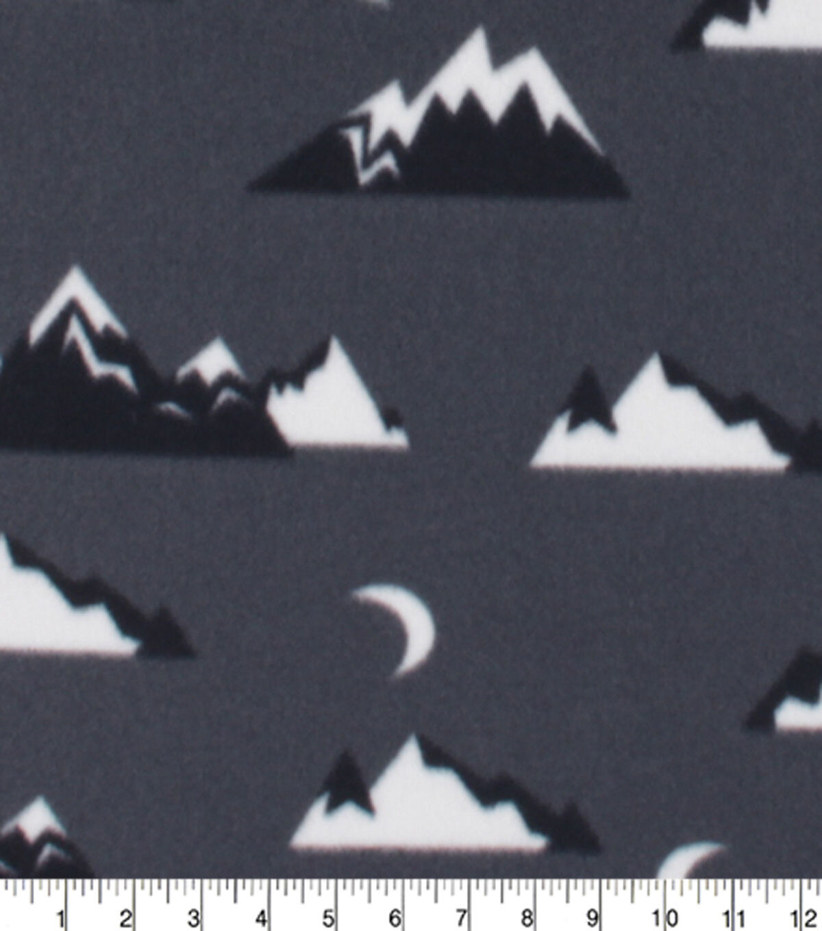 Mountains Blizzard Prints Fleece Fabric