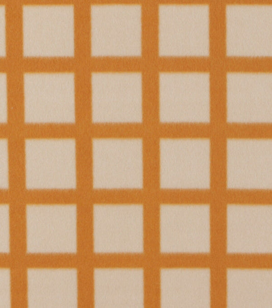 Yellow Square Grid Blizzard Prints Fleece Fabric